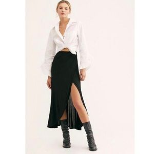 Free People Smoke & Mirrors Skirt Black Medium NWT